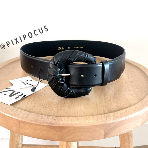 ZARA LIMITED EDITION LEATHER BELT - MADE IN SPAIN - Picture 1 of 13